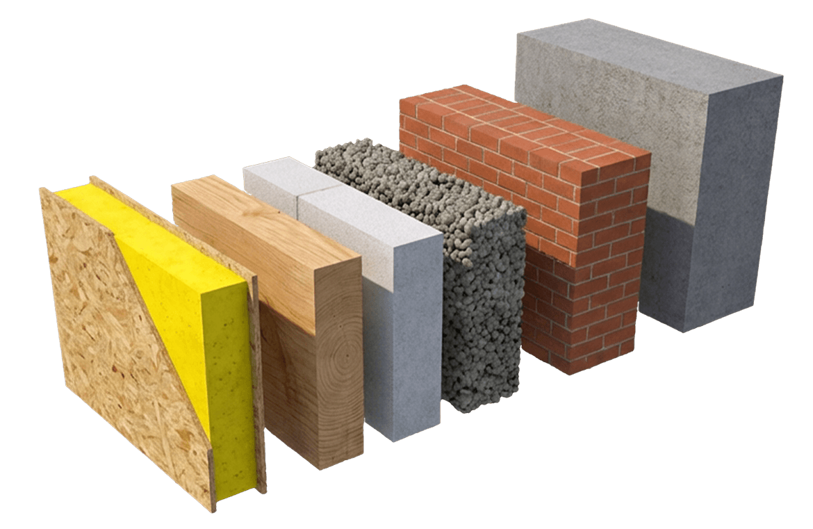 Сравнение толщины стен